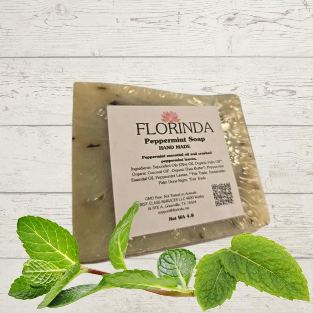 Florinda Beauty Pure Peppermint Leaf Handmade Soap - Picture 3 of 10